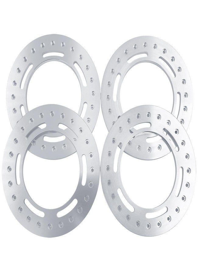 JGGZONE 4PCS Aluminum Alloy 2.9" Beadlock Wheel Rim Replacement Rings for SCX6(AXI05000) RC Crawler Car Upgrade Metal Wheel Ring Parts (Silver) - Image 2